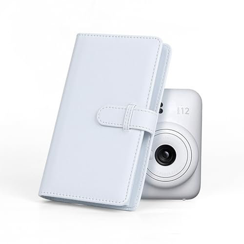 Mini Album Photo 108 Pochettes pour Film Photo 3 Pouces Porte-Cartes Photo Accessoires pour Appareil Photo instantané pour Fuji Film Mini 12 11, pour Billets de Cinéma (Blanc)
