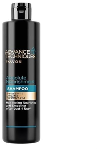 Avon Advance Techniques Absolute Nourishment Advance Techniques Pflegeshampoo Mit Argan- Und Kokosöl, 400ml - Intensive Pflege für geschädigtes Haar