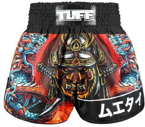 Tuff Sport Short de boxe thaï, style rétro, coupe ajustée classique, MMA, kickboxing, entraînement, Tuf-rms103-org, S