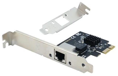 SODOLA Tarjeta de red PCIe de 2.5 GB, adaptador de red PCI Express de 2.5 GBase-T NIC, con controlador Realtek RTL8125B, puerto RJ-45 único, PCIe 2.1 x1 compatible con Windows Server/Linux
