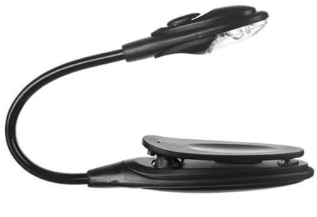 Frfik Liseuse Lampe - Liseuse Clip Rechargeable, 26cm Lampe De Lecture à Clipser - Ultra Light clip-onss Book Light with Adjustable Gooseneck & LED for Nighttime Reading, Battery-Powered - Noir