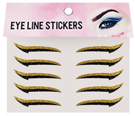 Adesivi Occhi Effetto Eyeliner - Toppe Trucco Ombretti | Strisce Adesive Eyeliner Effetto Prolungato 10 Pezzi Per Ragazze Serata Danza Viaggio Mamme Palcoscenico