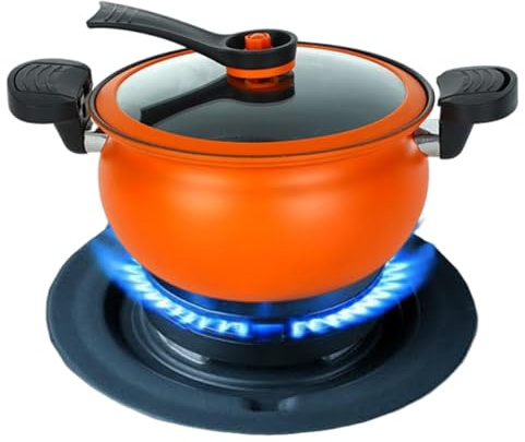 Pentole con coperchio – Grande pentola a pressione profonda, pentola da cucina e antiaderente – per brodo, zuppa, pasta, cottura, cottura a ebollizione, cucina domestica, ceramica, elettrica e