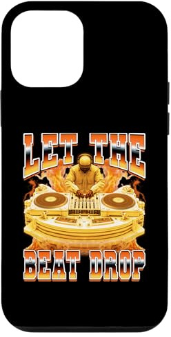 DJ Discjockey Disc Jockey Tocadiscos 90s Let The Beat Drop Carcasa para iPhone 12 Mini