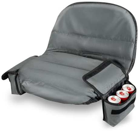 YEENAIV Funda para el Asiento de Tractores Cortacésped con Dos Bolsillos Laterales, Apta para Asientos con Una Altura de Respaldo de 30,5 a 36,1 cm, Fundas Impermeables de Oxford 600D (Negro)