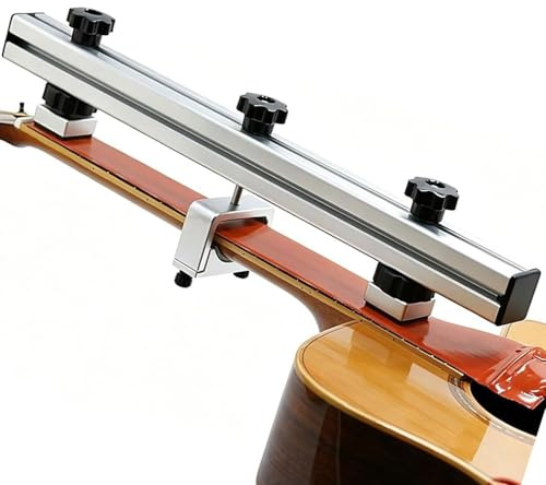 Raddrizzatore per Manico di Chitarra, Strumento Regolabile per Correzione del Manico, con Piastra Riscaldante, 120-480mm, per Riparazione di Chitarra Acustica/Elettrica