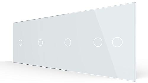 LIVOLO Nur Glas Blende Touch Lichtschalter moderner Glasrahmen für Schalter Glasblende 4Fach VL-C7-C1/C1/C1/C2-11-A Weiß 4 Fach