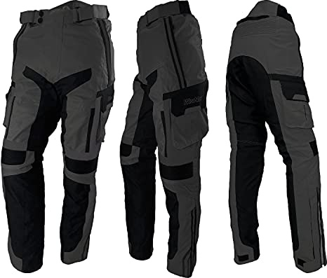 WinNet Pantalone Tecnico da Moto in Cordura con Protezioni Omologate 2° Livello (il più alto)