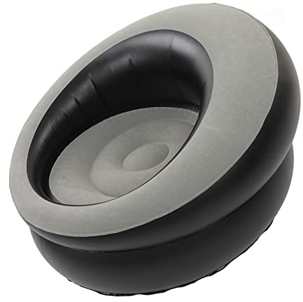 Jeanoko Sillón Inflable para sofá, sofá Inflable Eco Design ergonómico rápido inflado rápido y Ligero para Oficina(Gris)