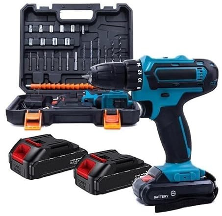 K2 STORE - TRAPANO AVVITATORE A DOPPIA BATTERIA DA 36V LITIO A PERCUSSIONE CON COMODA VALIGIA 2 VELOCITA' COMPRESA DI 24 ACCESSORI MANDRINO