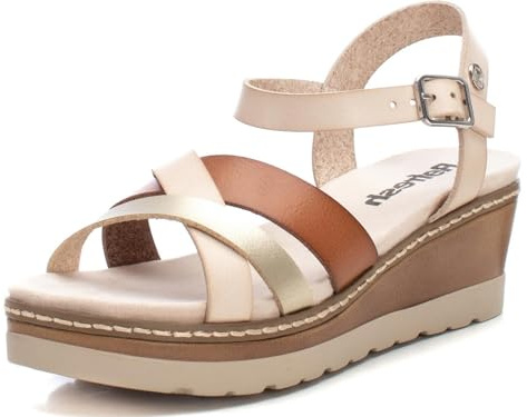 REFRESH Sandalias 171785 Blanco -Altura cuña 6cm-