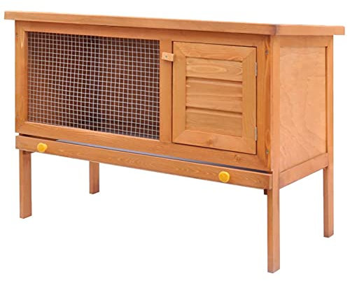 TANZEM Kaninchenstall Kleintierhaus Hasenstall 1 Ebene, Hasenstall, Hasenkäfig, Doppelhausninchenställe,Tierhaus, Kleintierstall, Kaninchenhaus, Haustierstall, Kaninchen Häuser, Holz