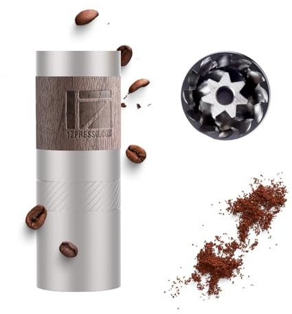 1Zpresso Q Manual Coffee Grinder with Stainless Steel Conical Burr, Foldable Handle for Drip, French Press, Cold Brew, Travel
