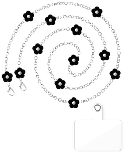 NATOSU Cadena para teléfono móvil universal para colgar, colgante para teléfono móvil, cadena de perlas para teléfono móvil, correa de mano, correa para teléfono móvil