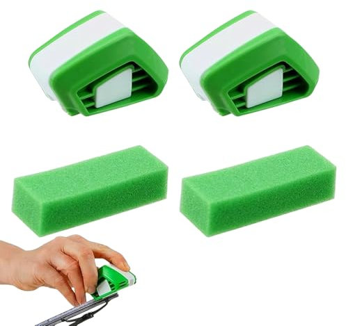 agogue 4 Stück Scheibenwischer Schneider, Inkl Schwamm,Alternative Wischblätter Scheibenwischer Nachschneider für Auto Scheibenwischer,Alternative Zu Ersatzwischblättern