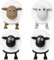 Schaf Toilettenpapierhalter, HOVCEH 4 Stück Sheep Toilet Roll Holder, 3D-Druck Klopapierhalter Lustig, Toilettenpapier für Deko Toilettenpapier, Klorollenhalter, Klopapierhalter