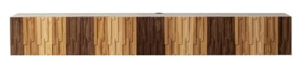 Mueble para TV de pared simple, pequeño apartamento puro, mueble de TV suspendido ultrafino, de madera maciza, armario de centro de entretenimiento(B: 225 x 25 x 35 cm)