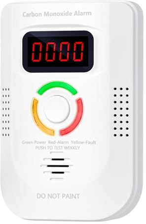 Détecteur de gaz Détecteur de monoxyde Carbone numérique, Alarme sonore et Lumineuse, détecteur Fuite for la Maison, Le Lieu Travail ou Les Voyages pour Le Travail et la Maison