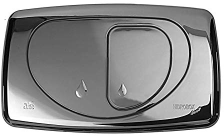 ITS TODINI - Hidrobox Dual - Placa de Accionamiento Inodoro WC -Ahorro de Agua - pulsador Para Doble Volumen de Descarga - Cromo 14.15e/CR
