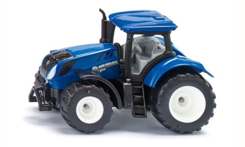 Siku 1091, New Holland T7.315 Tractor, Metal/Plastic, Blue, Detachable cab and Trailer Hitch