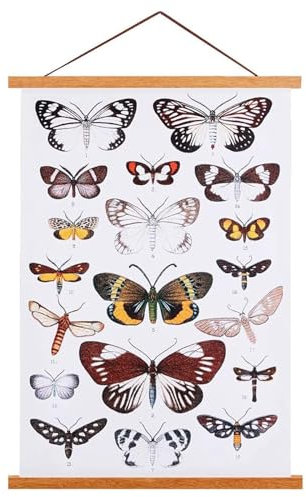 Ywlake Magnetic Poster Frame Frames,Light Wood Wooden Poster Hangers Hanger Hanging Kit for Canvas Artwork Art Print (21cm / 8.3, Teak)