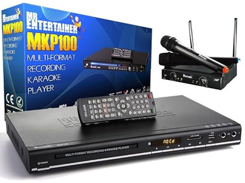 Mr Entertainer MKP100 CDG DVD MP3G Karaoke Player. HDMI/Record/Rip/USB (Wireless Microphones)
