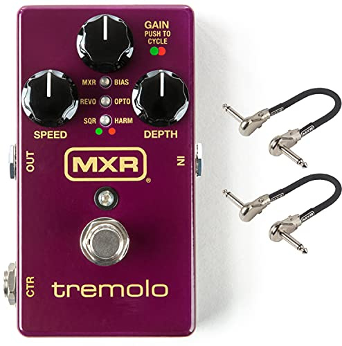 Briskdrop MXR M305 Tremolo Pedal Bundle with 2 MXR Patch Cables (M305bundle)