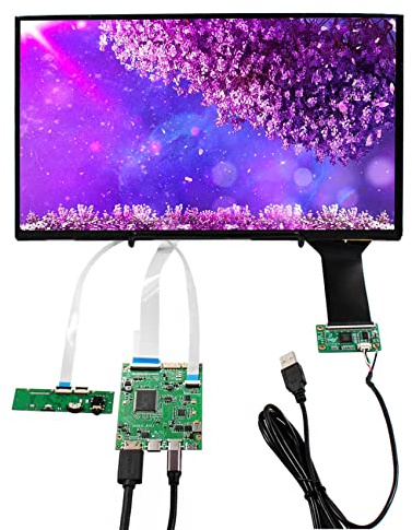 VSDISPLAY Portable Touch Screen Monitor, 13.3 Inch 1920 x 1080 IPS Capacitive Touch Screen & USB C Type C Mini LCD Control Board VS-RTD2556HC-V2