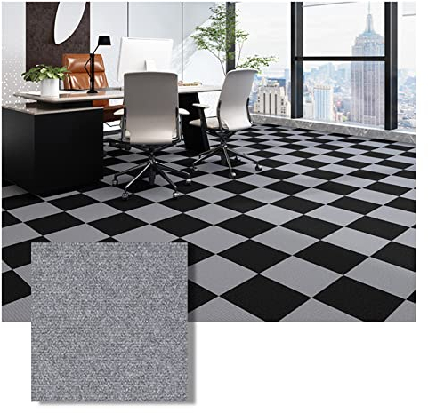 10 Stück Selbstklebende Teppichfliesen, 30 X 30 cm, Abziehen Und Aufkleben, rutschfeste Teppichbodenfliesen Für Wohn- Und Gewerbliche Teppichquadrate Für Bodenbeläge(Color:Hellgrau)