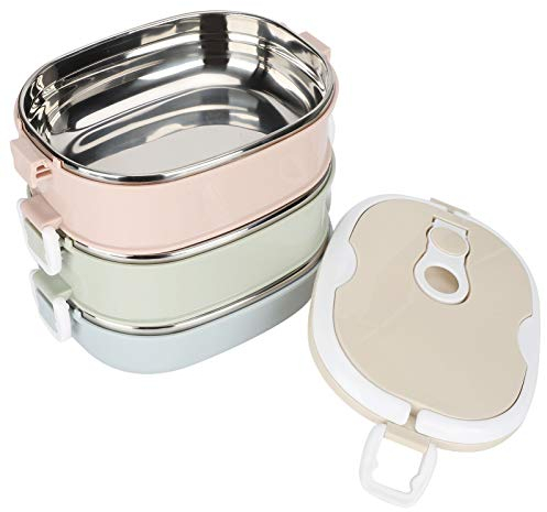 Yosoo Health Gear Boîtes à, Récipients à Déjeuner Chauds à Isolation Thermique, Nourriture Thermique isolé en Acier Inoxydable, Boîte à Lunch Chauffe-aliments Chauds Portables pour