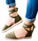 Dasongff Espadrilles Plates Femme Bout Fermé Élégant Couleur Unie Romaines Sandales à Lanières Ballerines Femmes Confortable Pied Large Sandales Corde en Paille Enfiler Slip-on Pas Cher