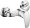 ALFKET Mitigeur Douche, Robinet Baignoire Montage Mural Apparent, Robinets Monocommande Douche Réglage de Température Raccord Fileté Pour Universel Flexible En G1/2, Chromé, Argenté