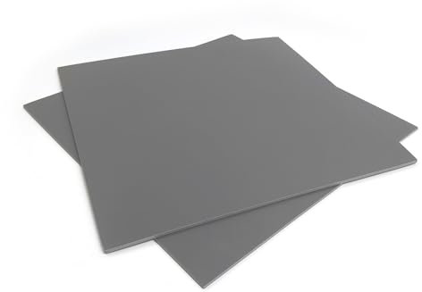 COOZEE 2er-Pack Weichgummi Linoldruck Platte, Flache Oberfläche Linolschnitt Set für Gravieren, Stempel, Bastel und Druckprojekte, 30 x 30 cm