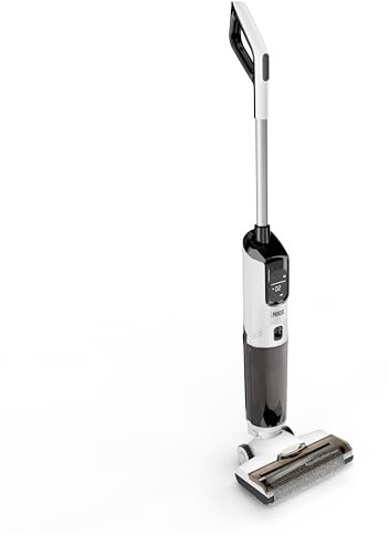 Princess AquaMotion Plus Limpiador de Suelos, 4 en 1 Aspira, Friega & Seca, Sin Cable, 50 Min Autonomía, Filtro HEPA, Autolimpieza, 170W, 75dB, Pantalla Inteligente, Base de Carga, Ligero, 337010