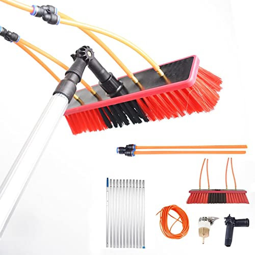 Pulizia Pannelli fotovoltaici Kit Pulizia Pannelli fotovoltaici Spazzola Pannelli fotovoltaici,lavavetri telescopico pulisci vetri,Asta per la Pulizia delle finestre per pulitore fotovoltaic