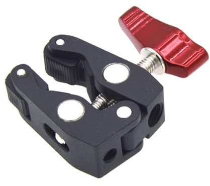 CONGARTENO Multifunktionale Kugelkopf Klemme aus Metall mit Gewinde Schwenkbar für Handy Video Monitor und LED Licht Verstellbare Halterung für GPS Kamera und DSLR