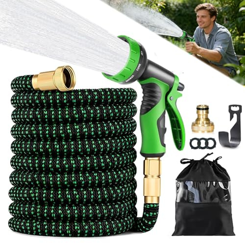 Tubo da giardino flessibile, 15 m Tubo Irrigazione Flessibile, Tubo Irrigazione Da Giardino, Tubo flessibile espandibile, Tubo Irrigazione con Adattatore, per Irrigazione, Lavaggio Auto
