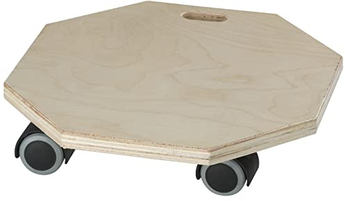 Dörner + Helmer Octo-Soft - Chariot de Transport - 280 mm x 280 mm x 70 mm - Charge maximale : 80 kg - Double roulettes - pour caisses et Meubles - Couleur Bois