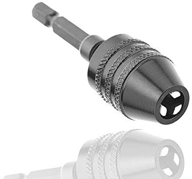 Bestgle 0.3-8mm Keyless Drill Chuck Conversion Tool Quick Change Screwdriver Adapter Converter with 1/4-Inch Hex Shank