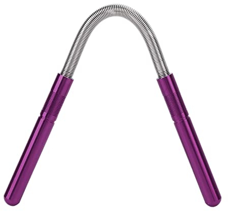 Depilatore facciale primaverile per donne, epilatore portatile in acciaio inossidabile Strumento per filettatura a rullo per il viso Depilatore manuale per la rimozione da Fuzz(Viola)