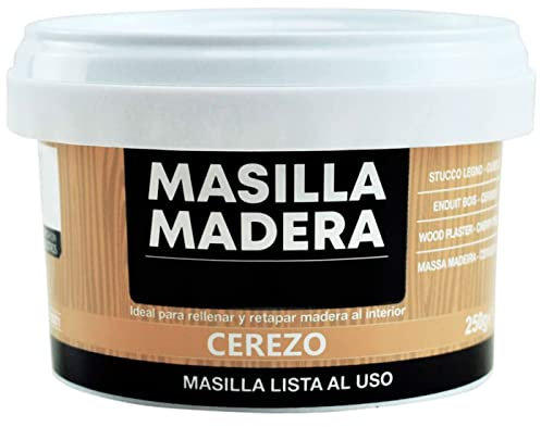 ACAN Tradineur - Masilla para relleno de madera, pasta tapagrietas, lista para usar, reparación de fisuras, agujeros en muebles, uso interior, calidad profesional (Cerezo, 250 g)