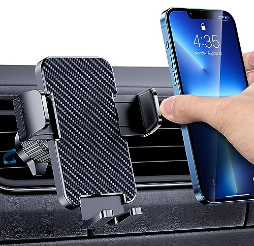 Support Téléphone Voiture [Compatible avec Les étuis épais] Porte Telephone Voiture Rotatif à 360 Degrés pour Grille D'aération de Accessoire Voiture pour Smartphone iPhone Android