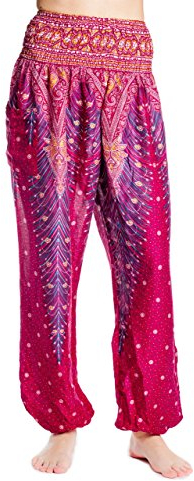 paigh stylische & konfortable Haremshose Damen mit Taschen – perfekt für Yoga, Festivals, Joggen und als Sommer-Mode - Handgefertigt in Thailand