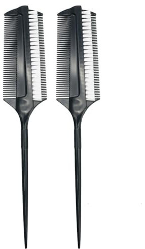 Healeved 2 Piezas Cepillo Para Teñir El Cabello De Doble Cara Peine Aplicador De Tinte Profesional Y Para Uso En Casa Ideal Para Salones Y Tratamientos Capilares 9.09 X 1.69 X 0.19 Pulgadas