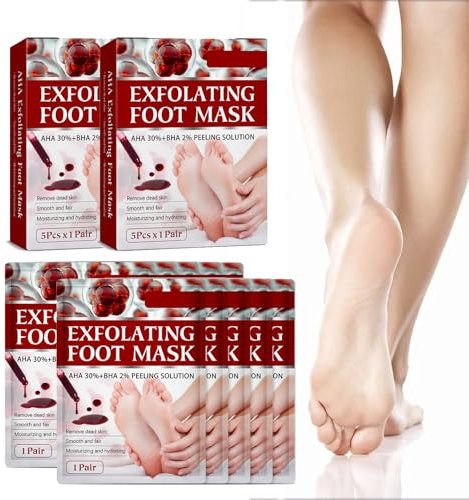 Foot Mask Maschera Esfoliante per La Cura Dei Piedi Maschera Peeling per I Piedi, Maschera Idratante per I Piedi Esfoliante Naturale per La Pelle Secca E Morta, Per Uomini E Donne, 10 Paia