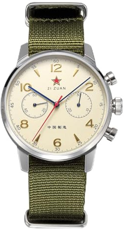 TOPHILL Reloj cronógrafo clásico para Hombre de 40 mm con Movimiento de Gaviota 1963 ST1901, Reloj de Movimiento mecánico, Espejo de Cristal de Zafiro, Caja de Acero Inoxidable (Viene con Correa
