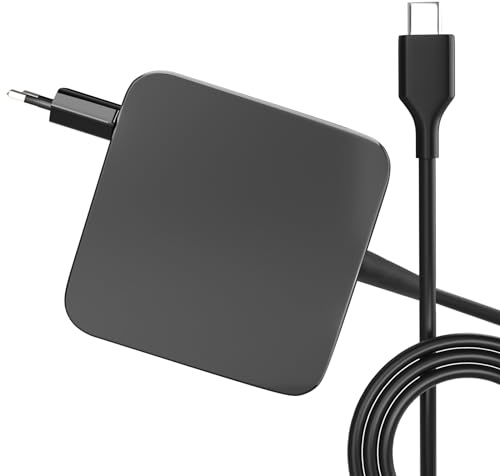 65 W USB C-laddare laddningskabel kompatibel med Huawei Matebook, ASUS Zenbook, ThinkPad, MacBook, Samsung, HP, Acer, Chromebook typ C bärbar dator strömförsörjning med 1,8 m laddningskabel