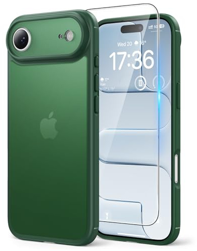 TAURI for iPhone Air Case, Matte Green | 15FT Military-Grade Protection, Not-Yellowing Shockproof Anti-Scratch Slim Phone Cover