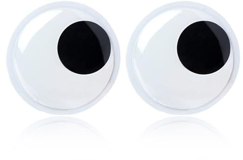 Ojos Móviles Autoadhesivos, 2 Piezas Grande Tamaños Ojos Móviles, Googly Ojose para Manualidades, Decoración Wiggle Eyes, para Scrapbooking, Accesorios de Manualidades, DIY Muñecas (18cm)