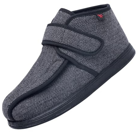 CVFOMBN Chaussures pour Personnes âgées en Maille Respirante,Chaussure de santé pour Femmes et Hommes idéale comme rééducationArthrite œdèmes Pieds Personnes Âgées.Grey－42